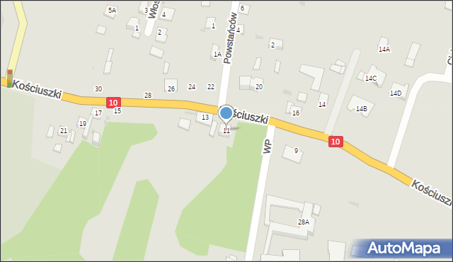 Sierpc, Kościuszki Tadeusza, gen., 11, mapa Sierpc