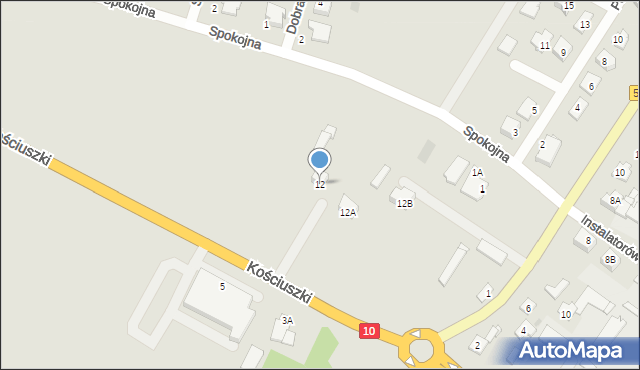 Sierpc, Kościuszki Tadeusza, gen., 12, mapa Sierpc