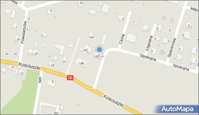 Sierpc, Kościuszki Tadeusza, gen., 14E, mapa Sierpc