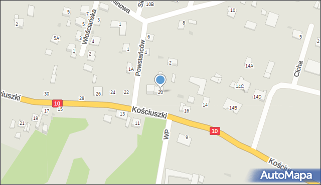 Sierpc, Kościuszki Tadeusza, gen., 20, mapa Sierpc