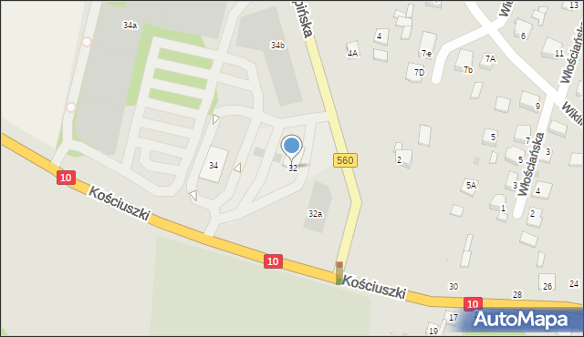 Sierpc, Kościuszki Tadeusza, gen., 32, mapa Sierpc