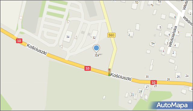 Sierpc, Kościuszki Tadeusza, gen., 32a, mapa Sierpc
