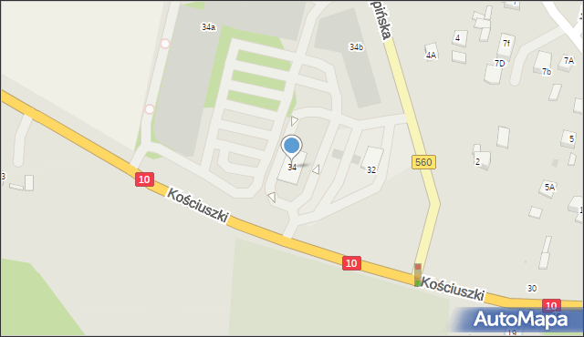 Sierpc, Kościuszki Tadeusza, gen., 34, mapa Sierpc