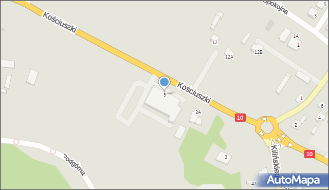 Sierpc, Kościuszki Tadeusza, gen., 5, mapa Sierpc