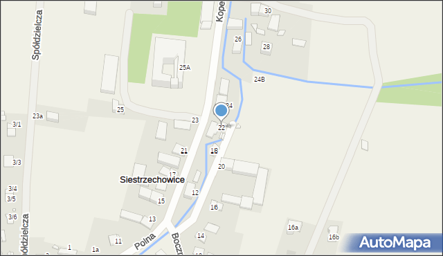 Siestrzechowice, Kopernika Mikołaja, 22, mapa Siestrzechowice