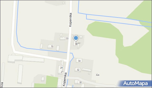 Siestrzechowice, Kopernika Mikołaja, 36, mapa Siestrzechowice