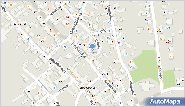 Siewierz, Kopernika Mikołaja, 18, mapa Siewierz