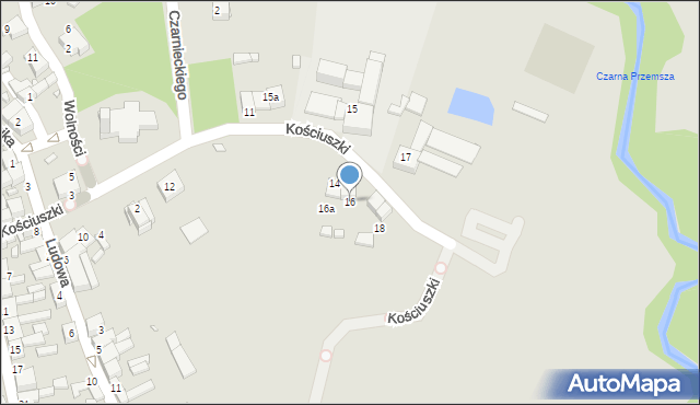Siewierz, Kościuszki Tadeusza, gen., 16, mapa Siewierz