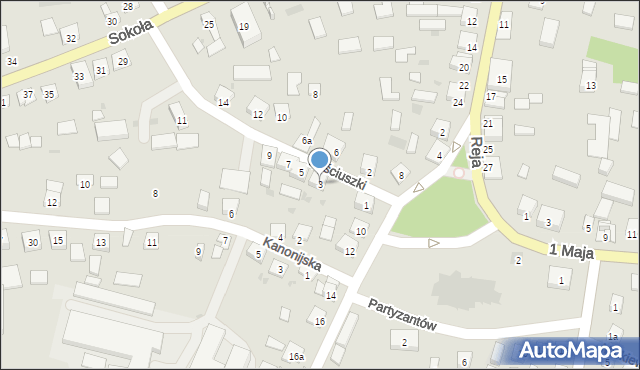 Skalbmierz, Kościuszki Tadeusza, gen., 3, mapa Skalbmierz