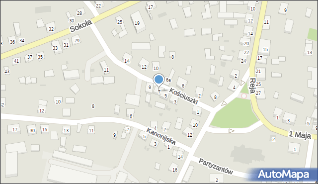 Skalbmierz, Kościuszki Tadeusza, gen., 7, mapa Skalbmierz