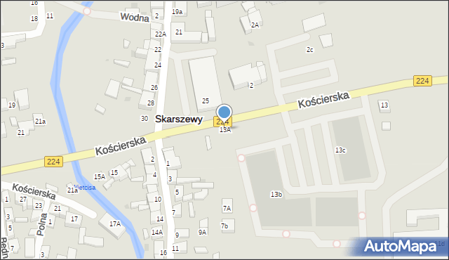 Skarszewy, Kościerska, 13A, mapa Skarszewy
