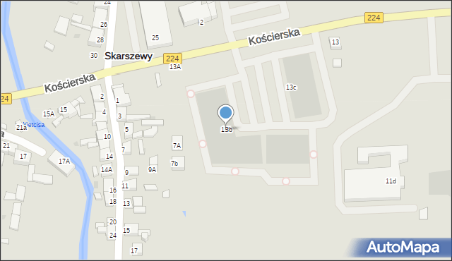 Skarszewy, Kościerska, 13b, mapa Skarszewy