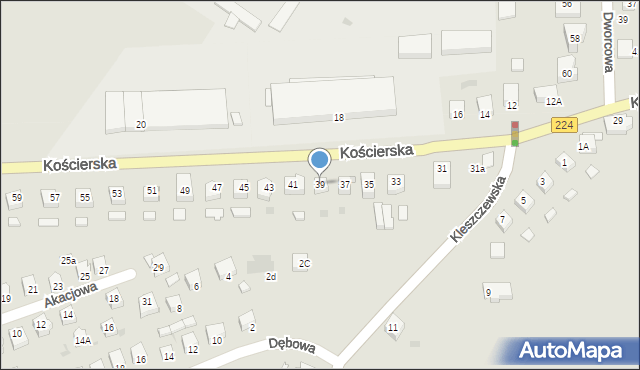 Skarszewy, Kościerska, 39, mapa Skarszewy