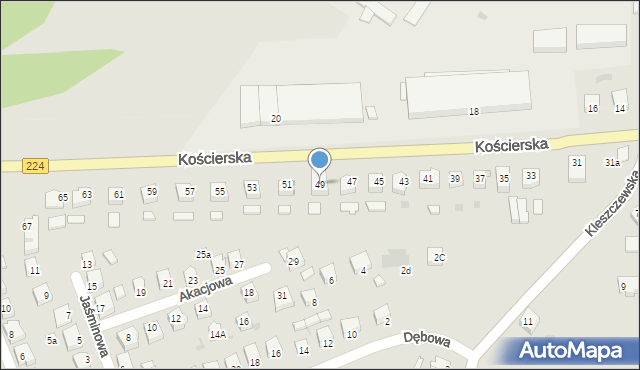 Skarszewy, Kościerska, 49, mapa Skarszewy