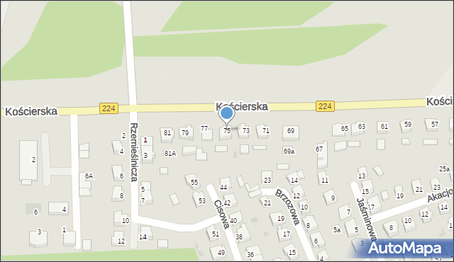 Skarszewy, Kościerska, 75, mapa Skarszewy