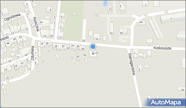 Skarszewy, Kościuszki Tadeusza, gen., 44, mapa Skarszewy
