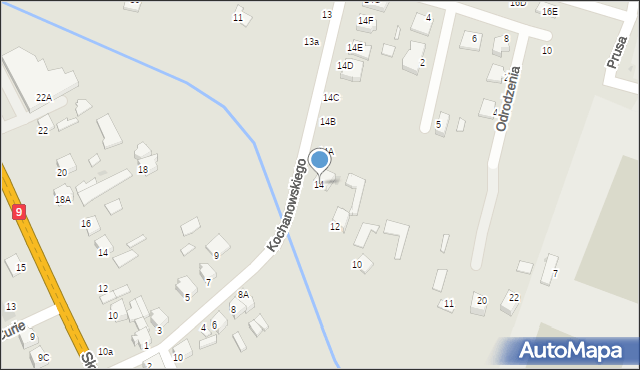 Skaryszew, Kochanowskiego Jana, 14, mapa Skaryszew