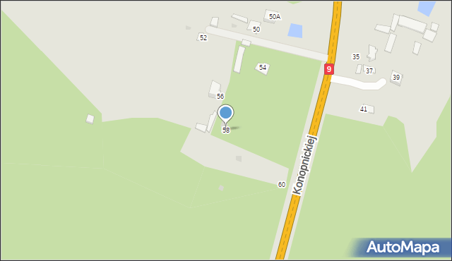 Skaryszew, Konopnickiej Marii, 58, mapa Skaryszew