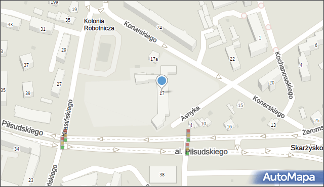 Skarżysko-Kamienna, Konarskiego, 17, mapa Skarżysko-Kamienna