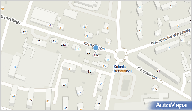 Skarżysko-Kamienna, Konarskiego, 19a, mapa Skarżysko-Kamienna