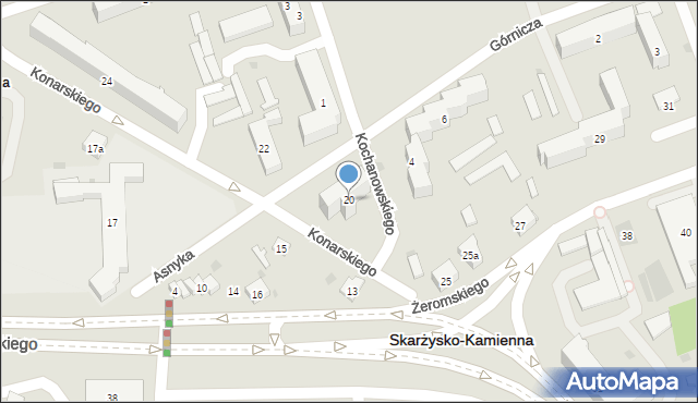 Skarżysko-Kamienna, Konarskiego, 20, mapa Skarżysko-Kamienna