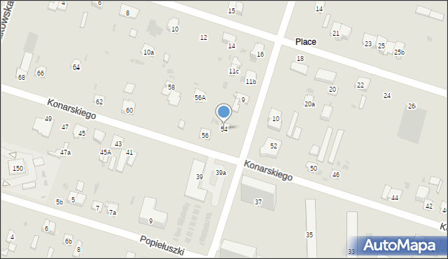 Skarżysko-Kamienna, Konarskiego, 54, mapa Skarżysko-Kamienna