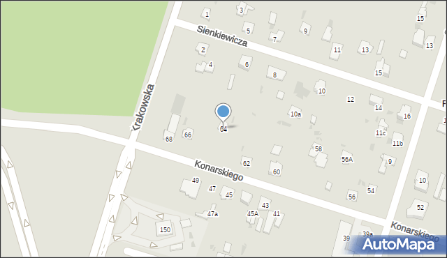 Skarżysko-Kamienna, Konarskiego, 64, mapa Skarżysko-Kamienna
