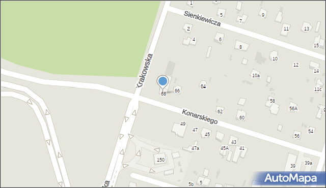 Skarżysko-Kamienna, Konarskiego, 68, mapa Skarżysko-Kamienna