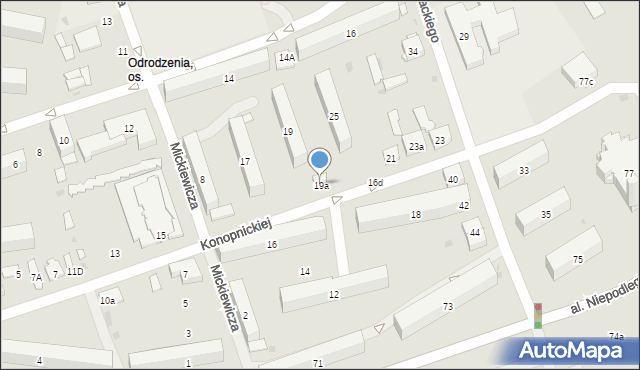 Skarżysko-Kamienna, Konopnickiej Marii, 19a, mapa Skarżysko-Kamienna