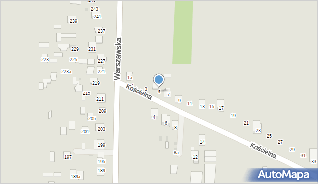 Skarżysko-Kamienna, Kościelna, 5, mapa Skarżysko-Kamienna