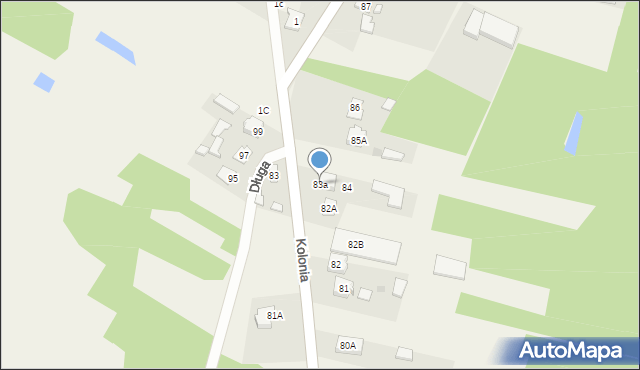 Skarżysko Kościelne, Kolonia, 83a, mapa Skarżysko Kościelne