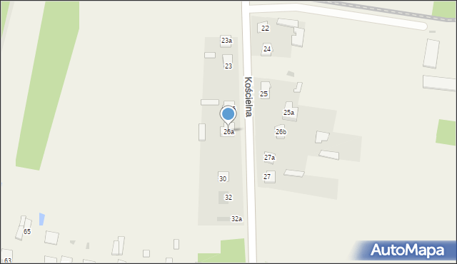 Skarżysko Kościelne, Kościelna, 26a, mapa Skarżysko Kościelne