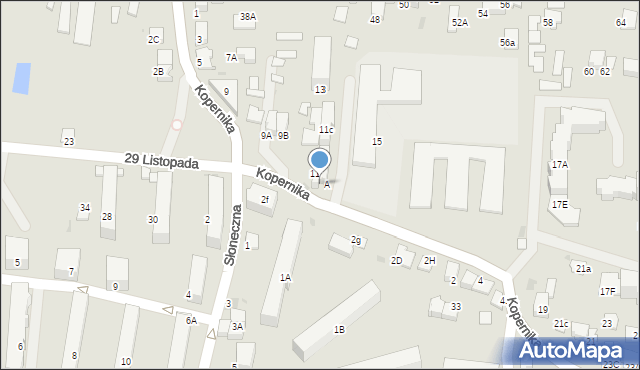 Skawina, Kopernika Mikołaja, 11A, mapa Skawina