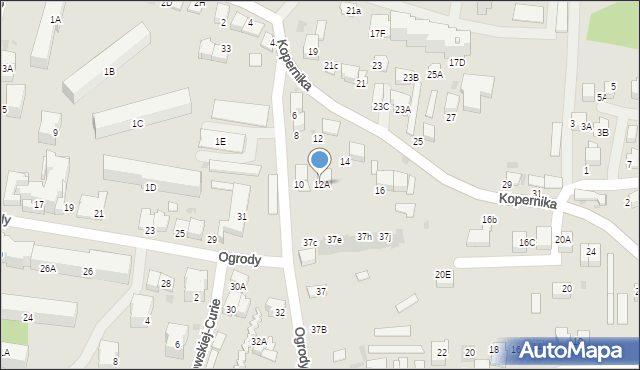 Skawina, Kopernika Mikołaja, 12A, mapa Skawina