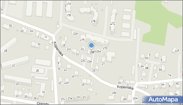 Skawina, Kopernika Mikołaja, 23B, mapa Skawina