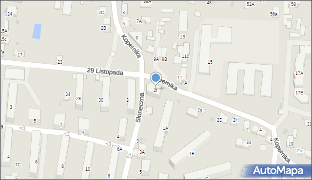 Skawina, Kopernika Mikołaja, 2f, mapa Skawina