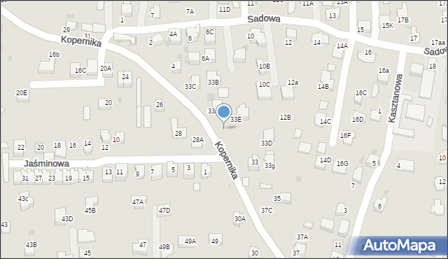 Skawina, Kopernika Mikołaja, 33F, mapa Skawina