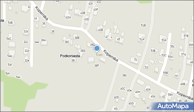 Skawina, Kopernika Mikołaja, 38ea, mapa Skawina