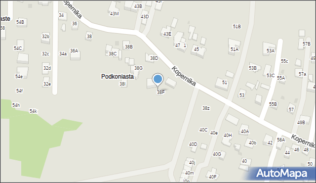 Skawina, Kopernika Mikołaja, 38H, mapa Skawina