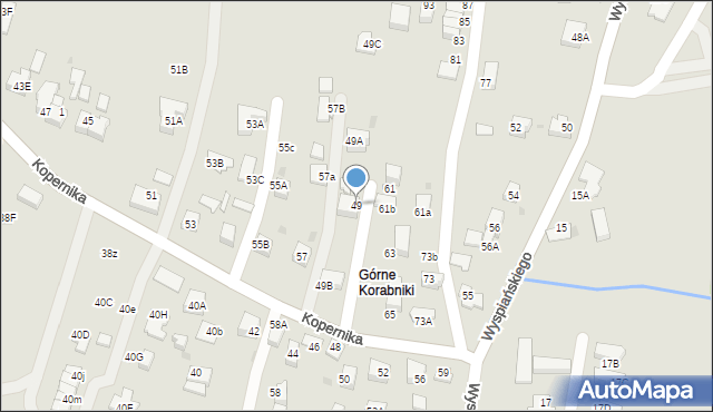 Skawina, Kopernika Mikołaja, 49, mapa Skawina