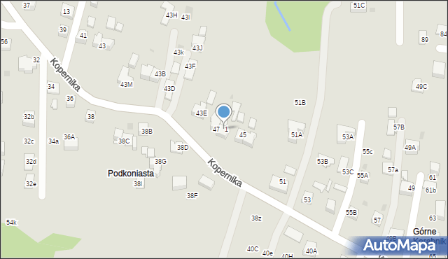 Skawina, Kopernika Mikołaja, 91, mapa Skawina