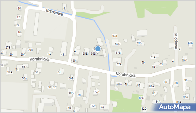 Skawina, Korabnicka, 35, mapa Skawina