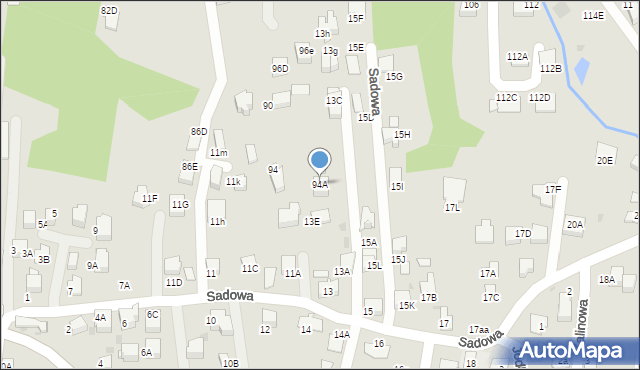 Skawina, Korabnicka, 94A, mapa Skawina