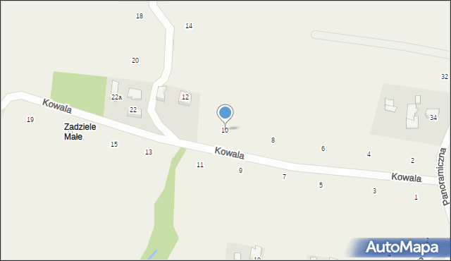 Skawinki, Kowala, 10, mapa Skawinki