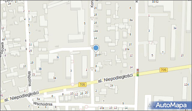 Skierniewice, Konopnickiej Marii, 10, mapa Skierniewic