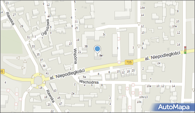 Skierniewice, Konopnickiej Marii, 3A, mapa Skierniewic
