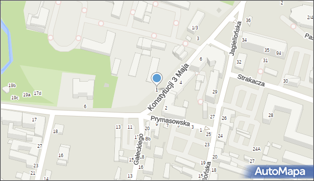 Skierniewice, Konstytucji 3 Maja, 1, mapa Skierniewic
