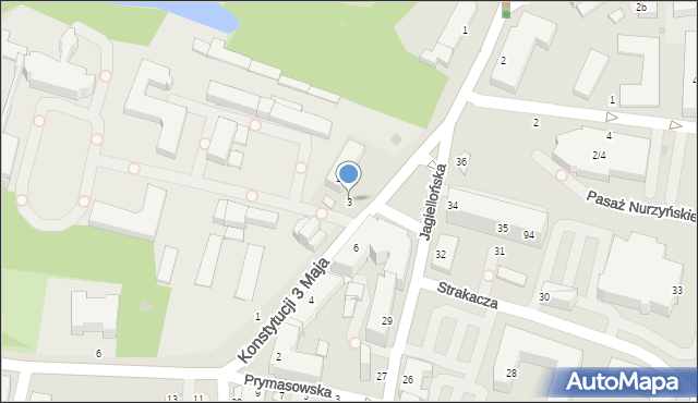 Skierniewice, Konstytucji 3 Maja, 3, mapa Skierniewic