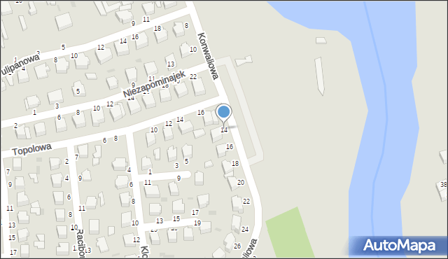Skierniewice, Konwaliowa, 14, mapa Skierniewic