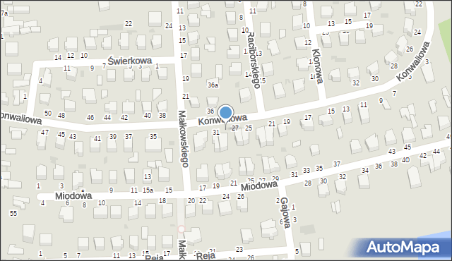 Skierniewice, Konwaliowa, 29, mapa Skierniewic
